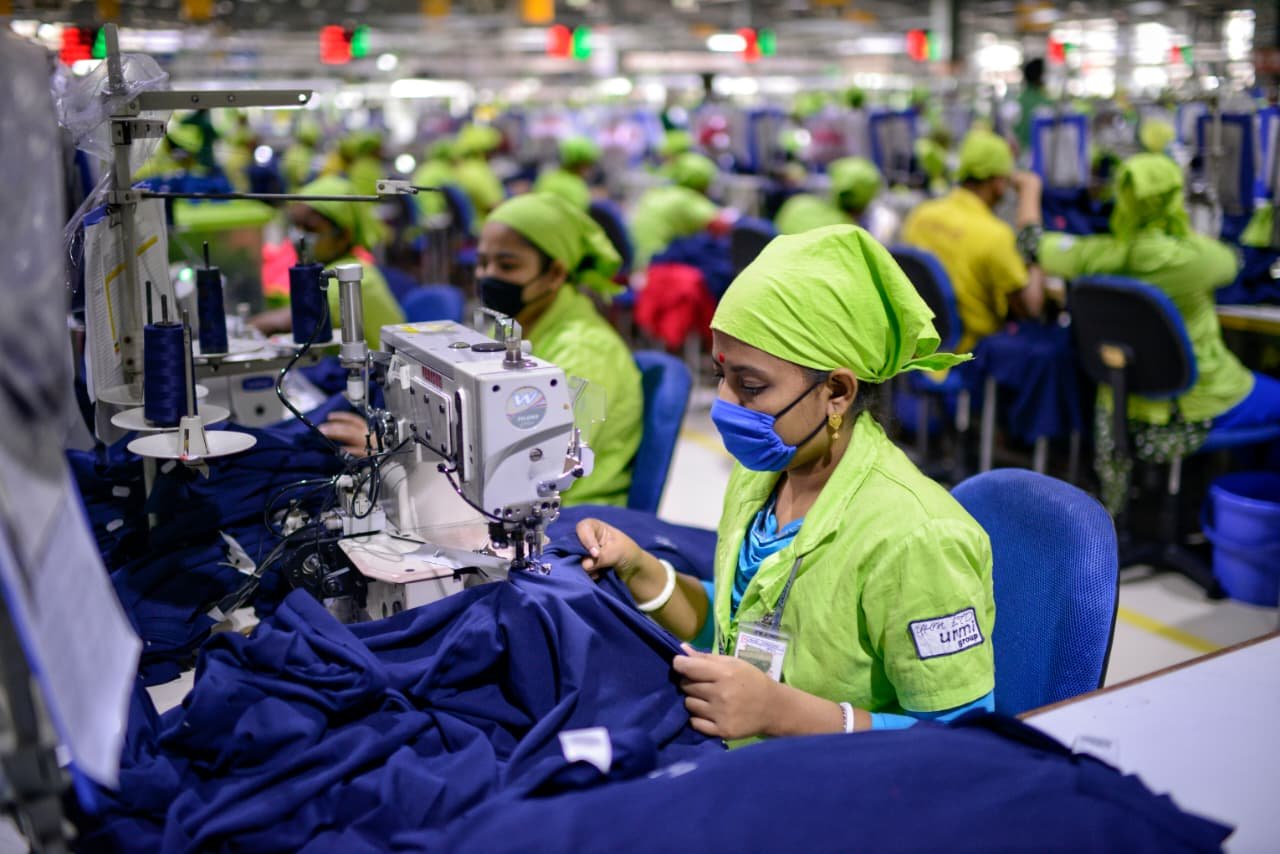 Garment worker close up